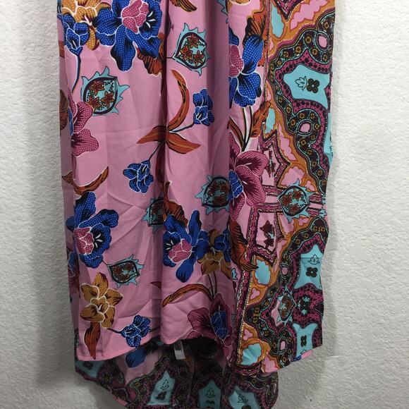 NWT ASOS DESIGN Rope Maxi Dress Size 8 Trim Cut Out Paisley Print Plunge Beach - Picture 11 of 14